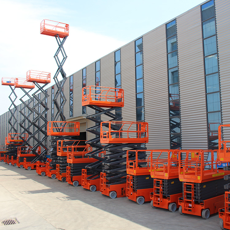 Self-propelled Scissor Lift Test Before Shipment